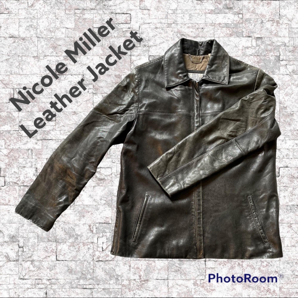 Nicole Miller soft leather jacket, worn but still awesome